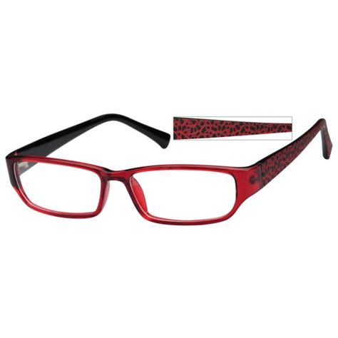 Red Rectangle Glasses 232118 Zenni Optical Eyeglasses Zenni Optical Eyeglasses Frames For