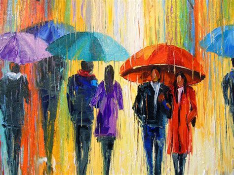 Melange Rain Paintings By Olha Darchuk