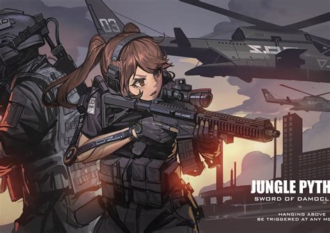 Download 3035x2149 Anime Military Girl Combat Vehicle