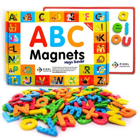 Pixel Premium Magnetic Letters For Kids 142 Abc Alphabet Magnets For