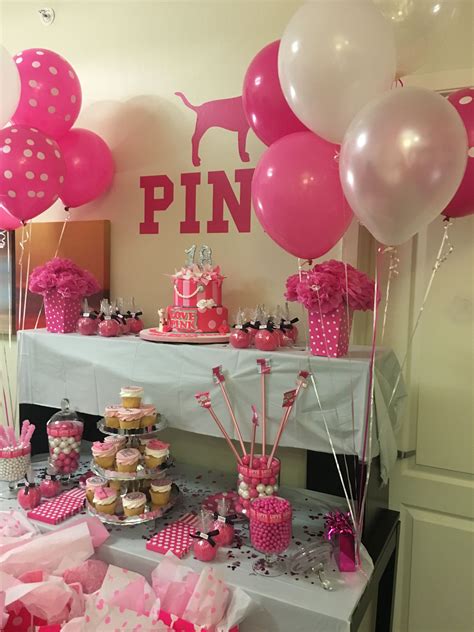 Pin By Ashley Bush On Victoria Secret Pink Party Pink Birthday Party Hotel Birthday Parties