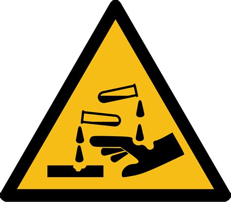 Corrosive Substance Warning Sign ISO 7010 Baden Consulting
