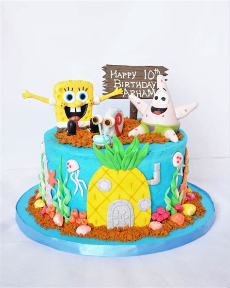 Customized Cakes By Carol Spongebob Birthday Cake Spongebob