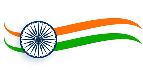Flag Of India In Wavy Trocolor Style Download Free Vector Art Stock