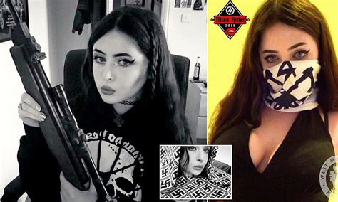Woman Who Denies Being A Member Of Banned Neo Nazi Group Is Pictured Posing With A Gun