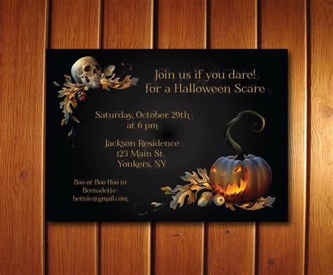 Adult Halloween Party Invitations You Print Couples