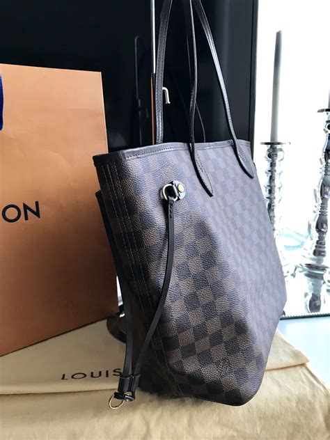 Louis Vuitton Neverfull Mm Damier Ebene Tote Handbag