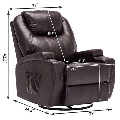 Windaze Massage Recliner Chair 360 Degree Swivel Heated Recliner