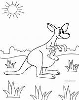 Kangaroo Coloring Pages Kids Printable Baby Color Cool2bkids Print Sheets Children Getcolorings Animal sketch template