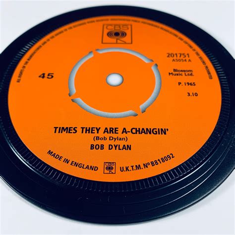 Bob Dylan Times They Are A Changing Coaster