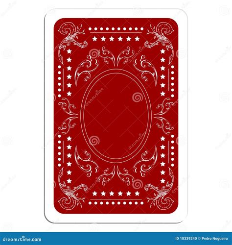 Playing Card Back Side 62x90 Mm Cartoon Vector