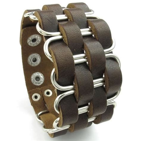 Bracelet Homme Punk Rock Manchette Convient Pour Cm Cuir Alliage Fantaisie Achat