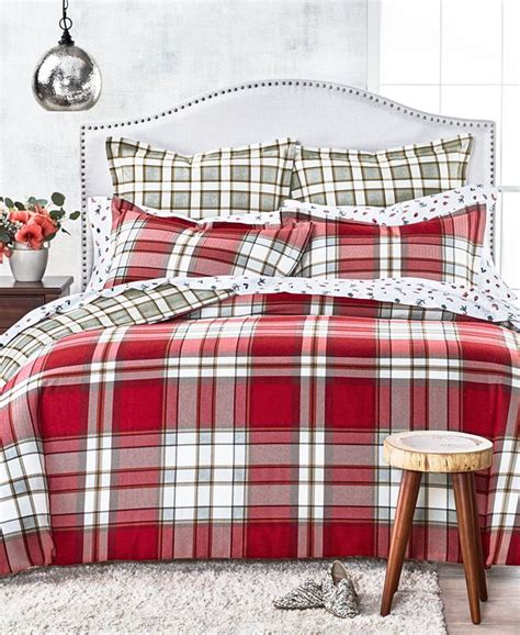 Martha Stewart Collection Candyland Plaid Flannel Comforter Fullqueen