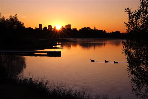 Sunrise Across Sloans Lake Towards Downtown Denver Flickr