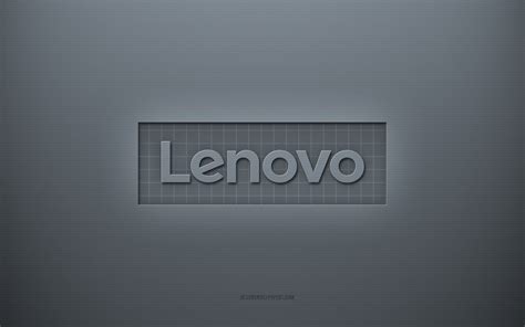 Download Wallpapers Lenovo Logo Gray Creative Background Lenovo