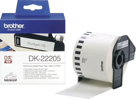 Brother Dk 22205 Label Roll 62 Mm X 3048 M Paper White 1 Pcs