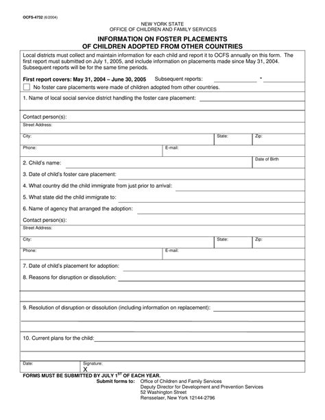 Form Ocfs 4732 Fill Out Sign Online And Download Printable Pdf New