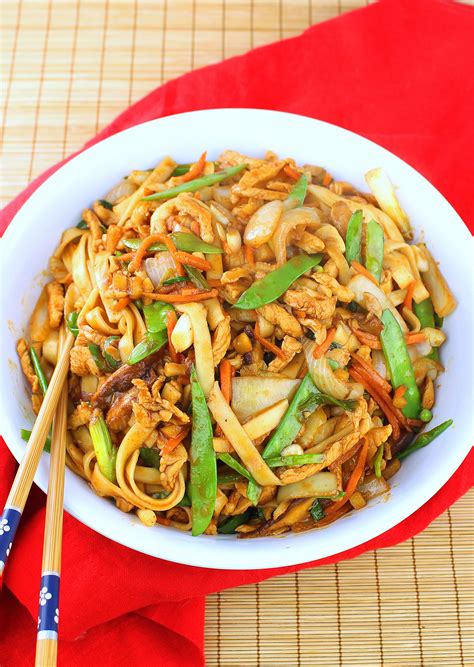 The recipe is very forgiving, which means you can use any combination of vegetables and substitute the chicken. Spicy Chicken Stir-Fry Noodles #FantasticalFoodFight