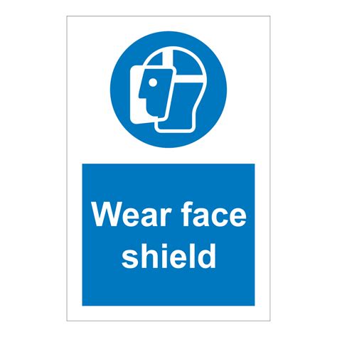 Wear Face Shield Sign Safety Clothing Ppe Signs Bath Signs Digital