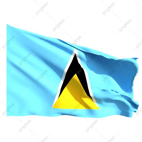 Lucia Clipart Transparent Background Saint Lucia Flag Waving Saint