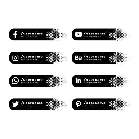 Premium Vector Modern Popular Social Media Lower Third Set