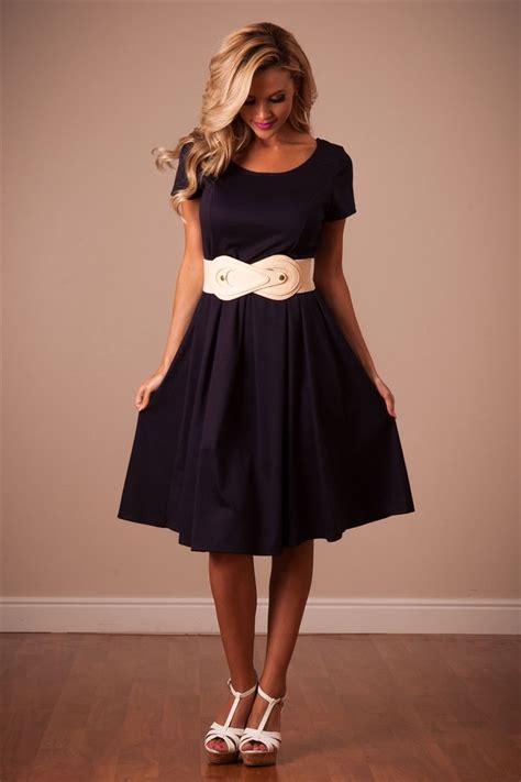 The Ivy In Navy Modest Dress By Mikarose Trendy Modest Dresses