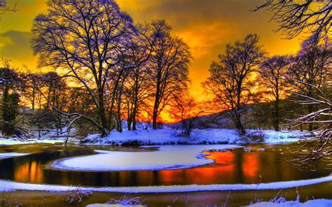 Winter Sunset Hd Desktop Wallpapers Top Free Winter Sunset Hd Desktop
