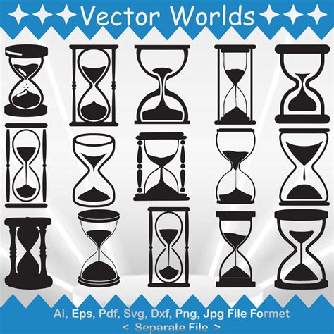 hourglass svg vector design masterbundles