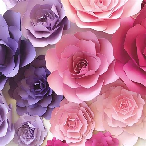 Diy Paper Flower Templates By Paperflora Hanging Flower Wall Backdrop