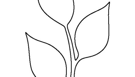 Stem And Leaf Pattern Use The Printable Outline For Crafts Creating