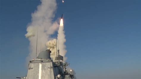 Russian Warship Launches Cruise Missiles At Ukrainian Targets