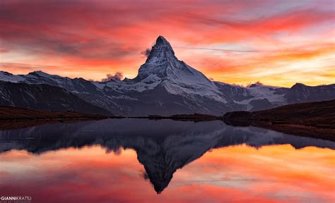 Sunset At The Matterhorn Zermatt Switzerland 1500 × 914 Oc • R