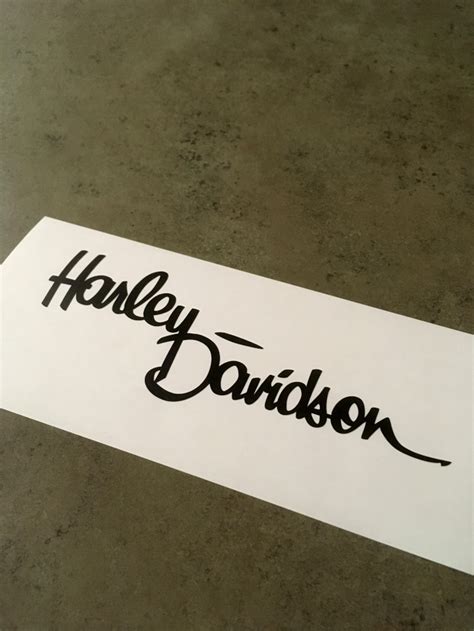 Harley Davidson Custom Script Font No 2 Decal