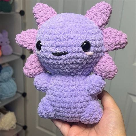 Adorable Crochet Axolotl Plush Perfect For Fans Of Axolotls And Cute