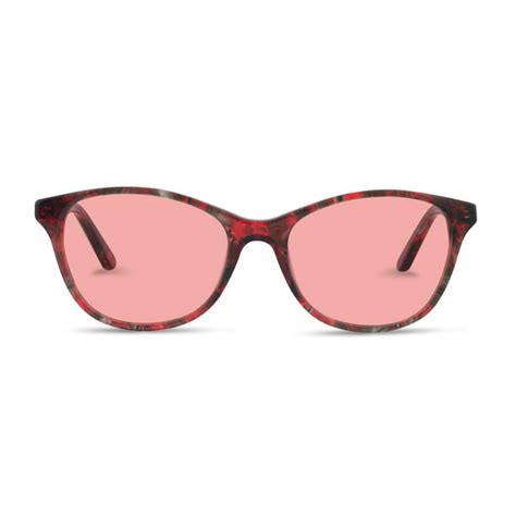 Theraspecs Audrey Light Sensitivity And Migraine Glasses Indoor Fl 41 Tinted Lenses Red