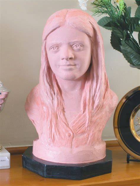 Bust In Unfinished Clay Sculpture Portrait Bust Bas Relief