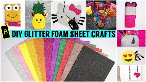 Diy 8 Easy Foam Sheet Crafts Quick And Easy Diy Youtube