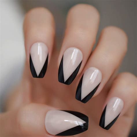 Black French Tip Acrylic Nails 205 Results For French False Acrylic