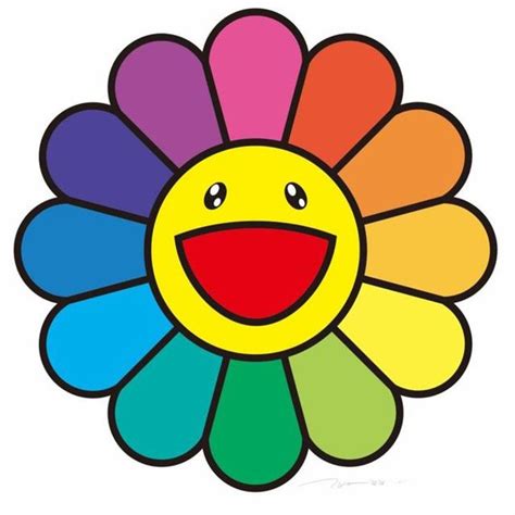Download high quality flower pictures for your mobile, desktop or website. Takashi Murakami, Smile On, Rainbow Flower!!, 2020 ...