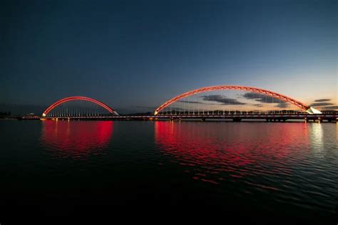 Sky And Bridge Zhangjiakou Hebei China At Night Stock Photo By ©hzzzzzz