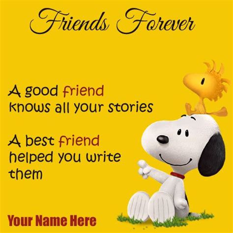 You want to make them feel special on this day and tell them how much you care about them but sometimes the words just don't come easy. Write Name on Best Friends Forever Cute Greeting Card ...
