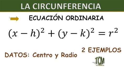 Discriminar Aislante Pautas ecuacion de la circunferencia formulas Excursión contar hasta Andrew