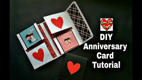 how to make anniversary card diy anniversary greeting card diy paper craft youtube