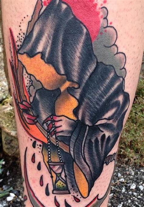 Neo Traditional Reaper Tattoo Creativefan