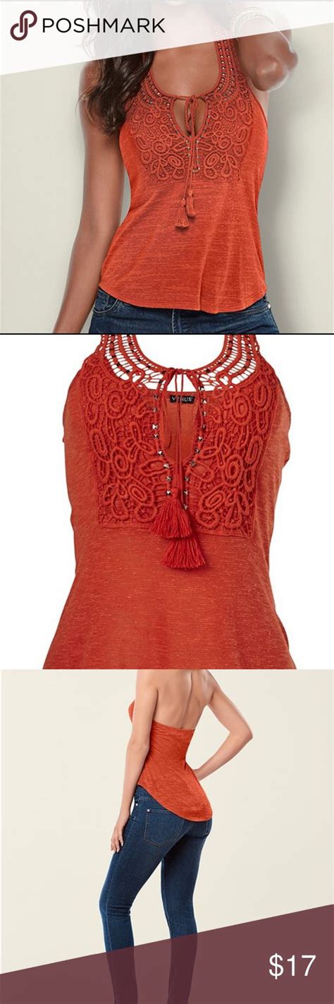Venus Crochet Front Halter Top Halter Top Tops Clothes Design