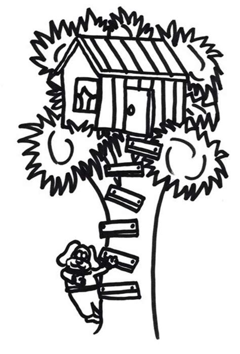Treehouse tv coloring book for kids, children, toddlers. A Dog Climb A Treehouse Coloring Page : Color Luna in 2020 ...
