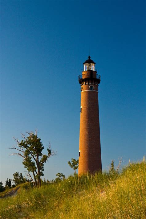 Little Sable Lighthouse On The Dune By Silver Lake Michigan By