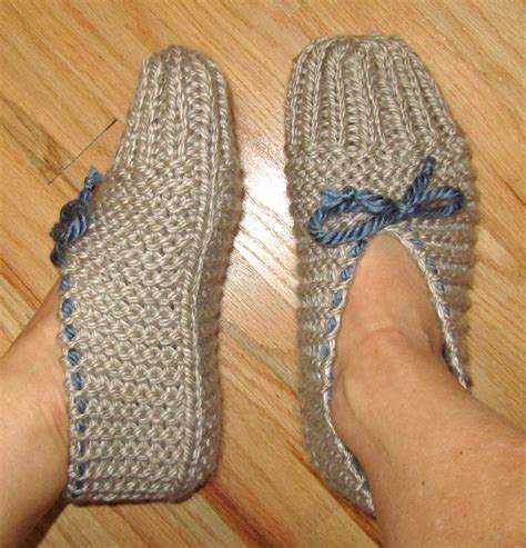 Knit Slippers Pattern Free Easy Work Up A Pair For Yourself And You Ll