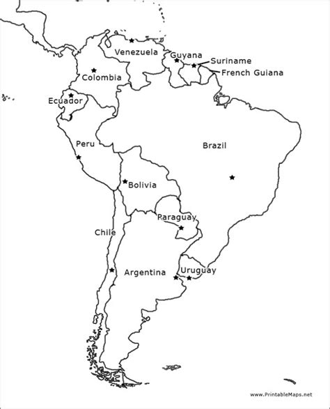 south america map outline