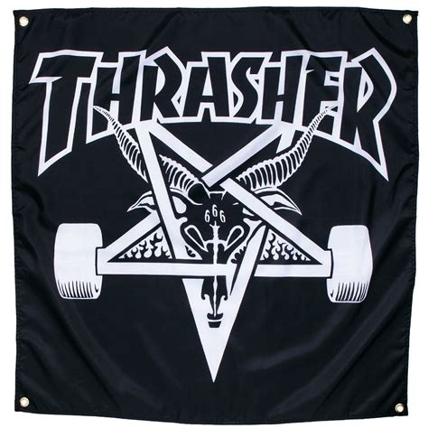 Thrasher Magazine Skategoat Banner Black At Skate Pharm